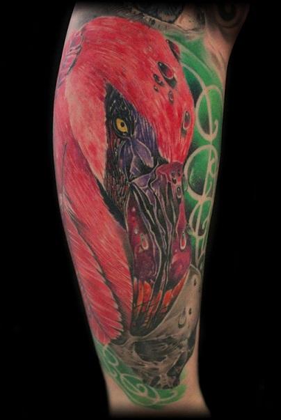 Tattoos - Flamingo and Skull - 91554